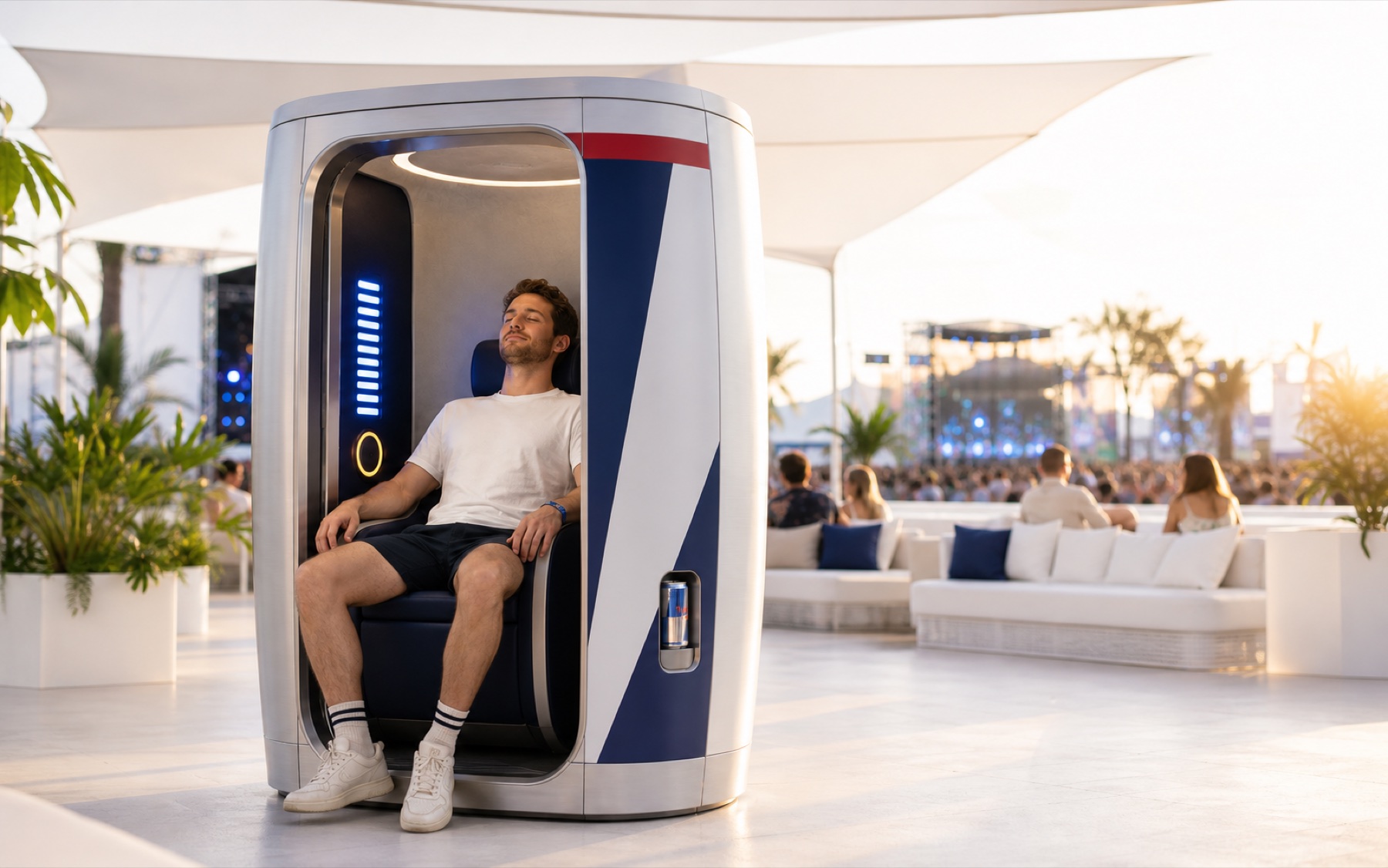 Uso de Human Charging Station en un festival